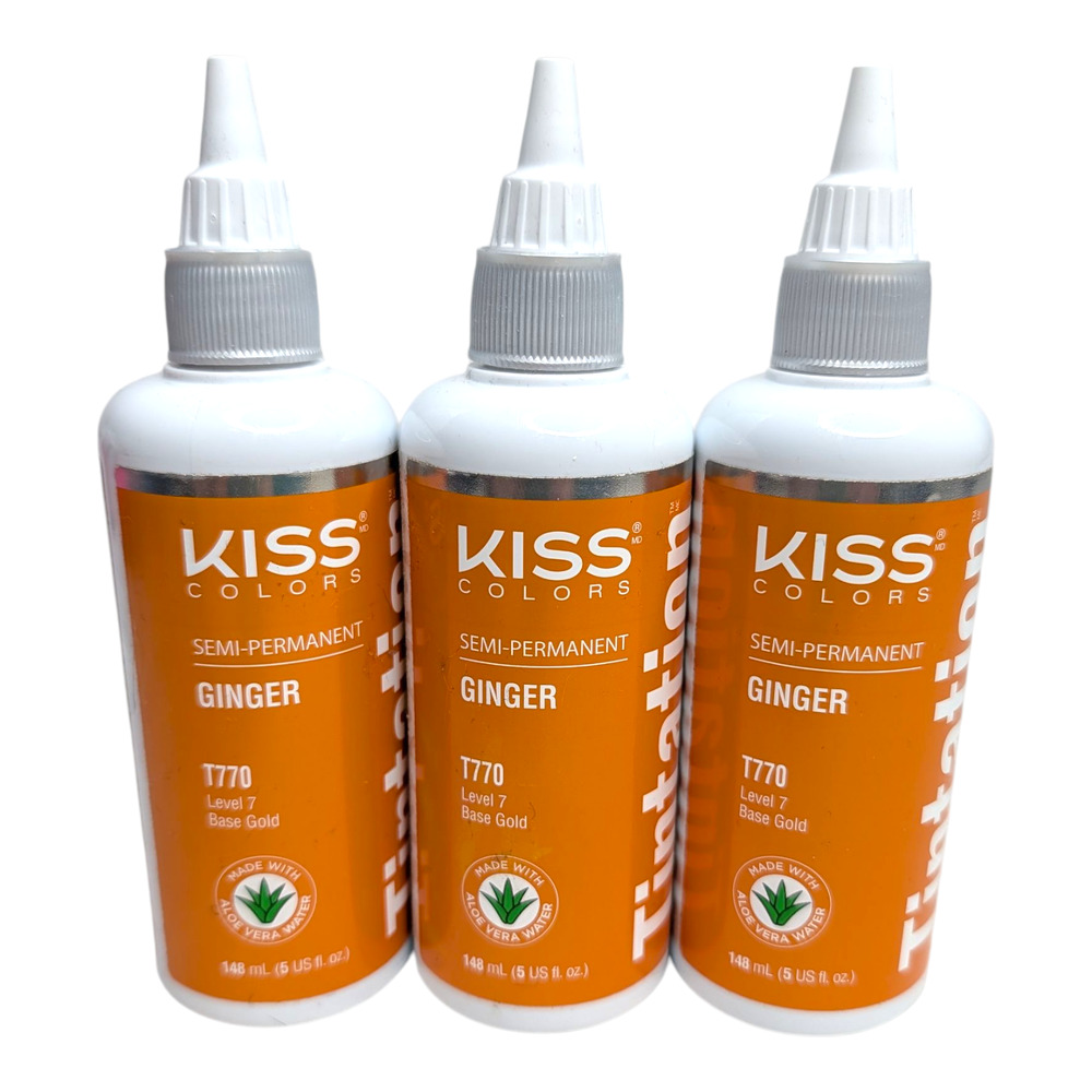 Kiss Tintation GINGER‎ Semi Permanent Hair Color Dye Lot of 3 Brand New
